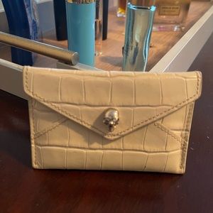 Alexander McQueen Croc Card Case Wallet